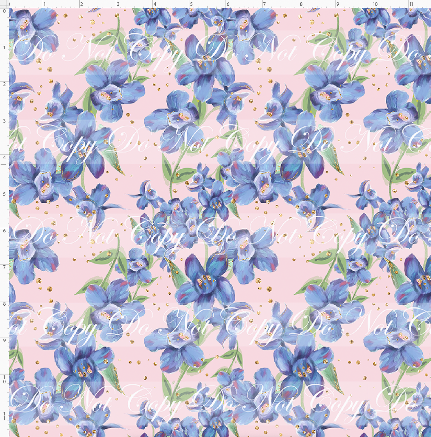 Easter Wonderland - Peach and Blue Floral