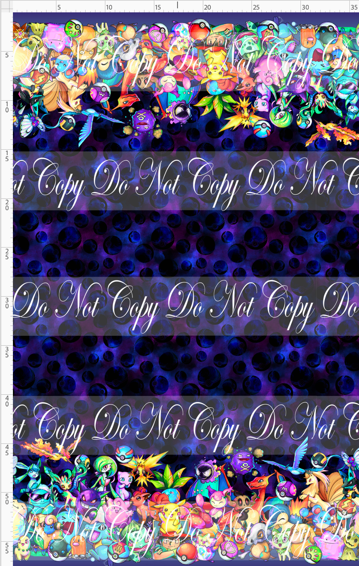 Elemental Critters - double border - blue purple background