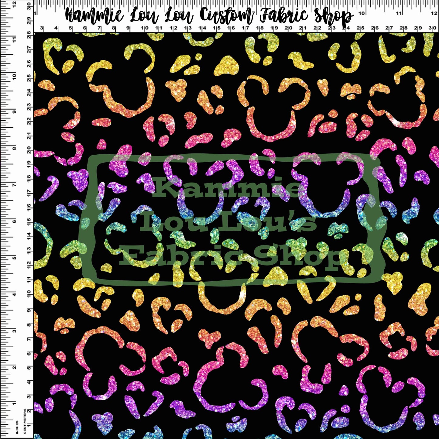 Endless Essentials - Wild Silhouettes - Black with Rainbow Glitter - Regular Scale