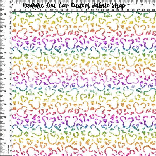 Endless Essentials - Wild Silhouettes - Rainbow Glitter on White - Small Scale