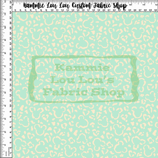 Endless Essentials - Wild Silhouettes - Tan on Mint - Small Scale