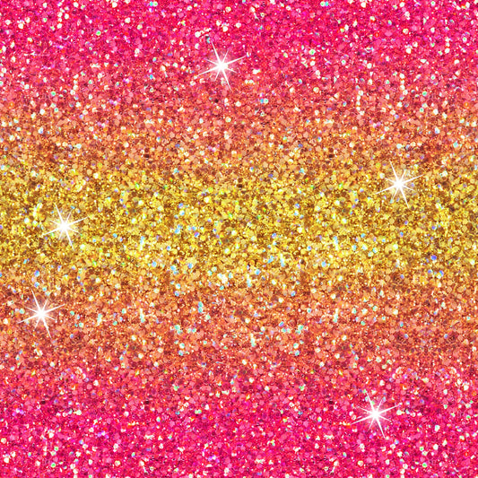 Endless Essentials: Kammieland Glitters - Hot Pink Fiesta Yellow Ombre