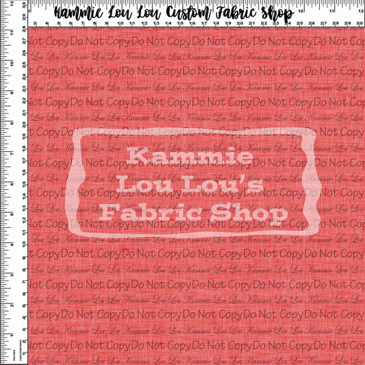 Endless Essentials - Faux Linen - Coral Red
