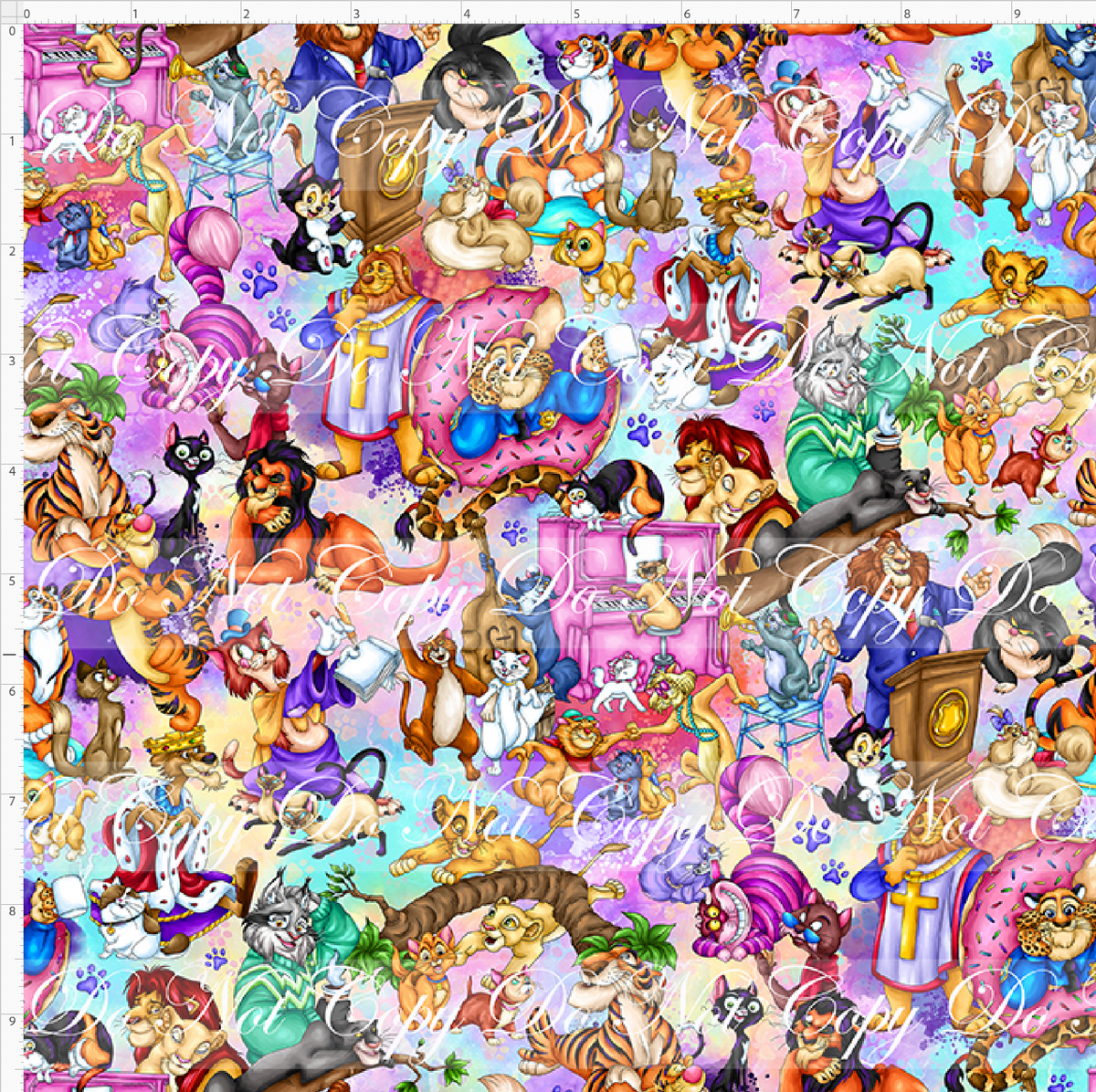 Fairy Tale Felines - Main - Colorful - Small Scale