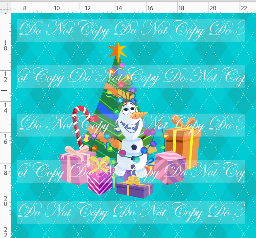 Festive Christmas-Panel-Snowman-Turqoise-Child
