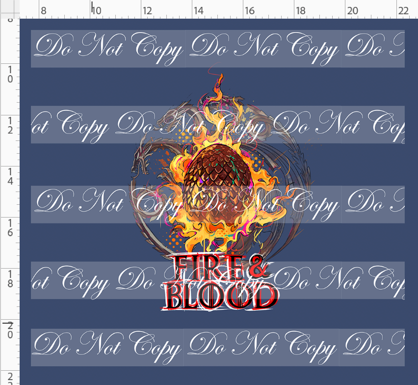 Fire and Blood-Panel-Egg fire and blood-blue-adult