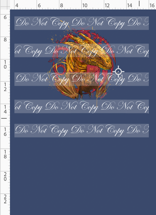 Fire and Blood-Panel-Gold Dragon-blue-child