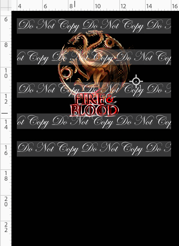 Fire and Blood-Panel-gold symbol fire and blood-black-child