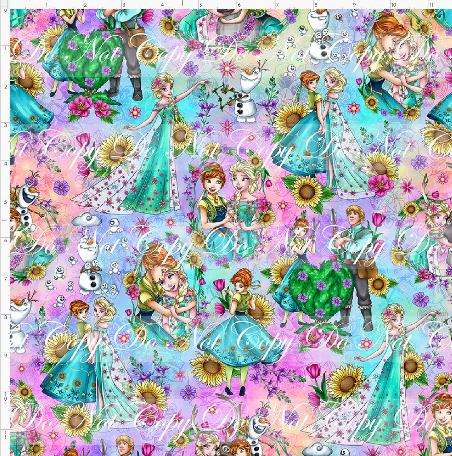 Forever Frozen - main - colorful flowers - REGULAR SCALE
