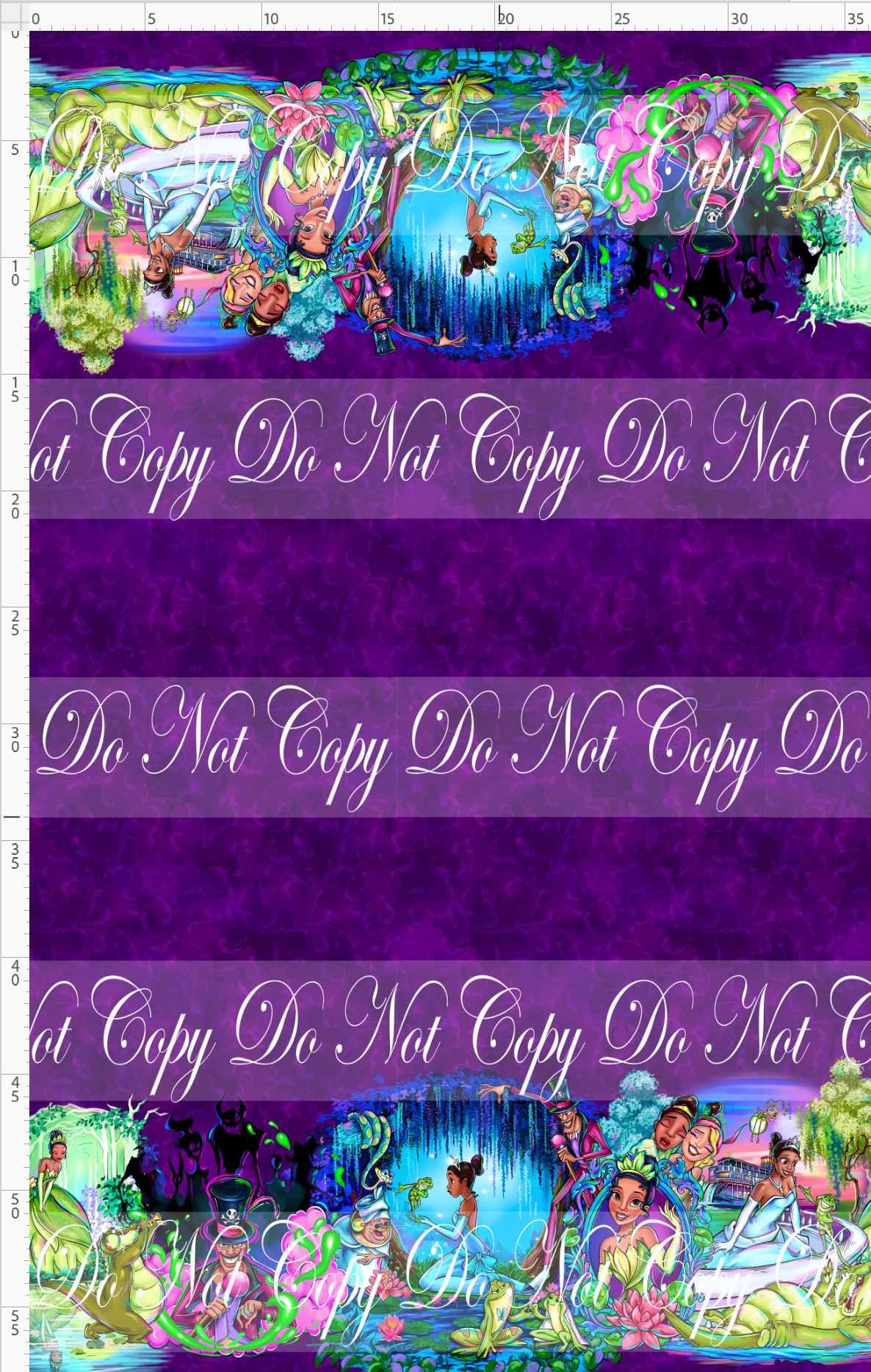 Frogs & Fireflies-Double Border-Purple