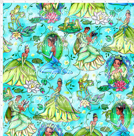 Frogs & Fireflies-Princess-aqua-Regular Scale
