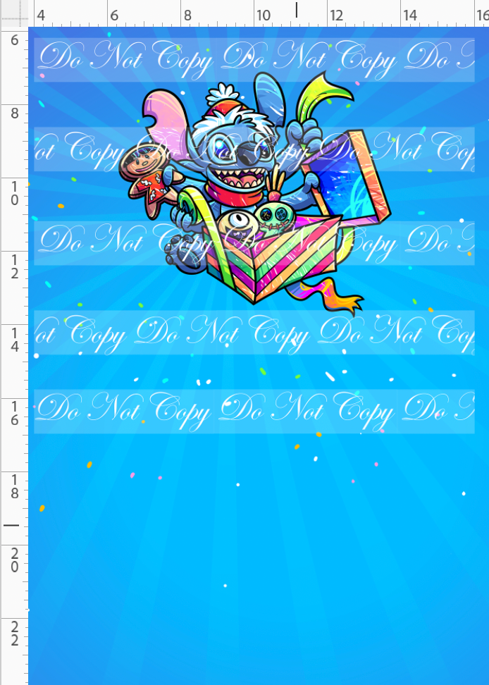 Gingerbread 626 - Panel - Present - blue - child