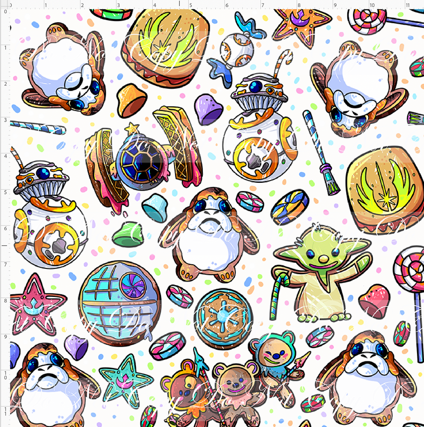 Gingerbread Galaxy - cookie coord - white - regular scale