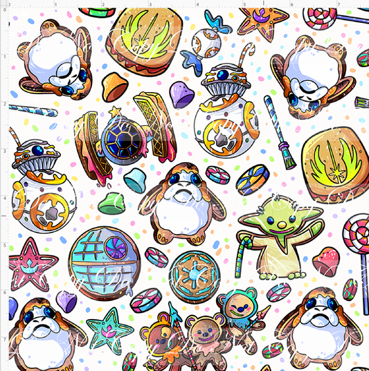 Gingerbread Galaxy - cookie coord - white - small scale