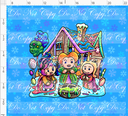 Gingerbread Villains - Panel - 3 witches - adult