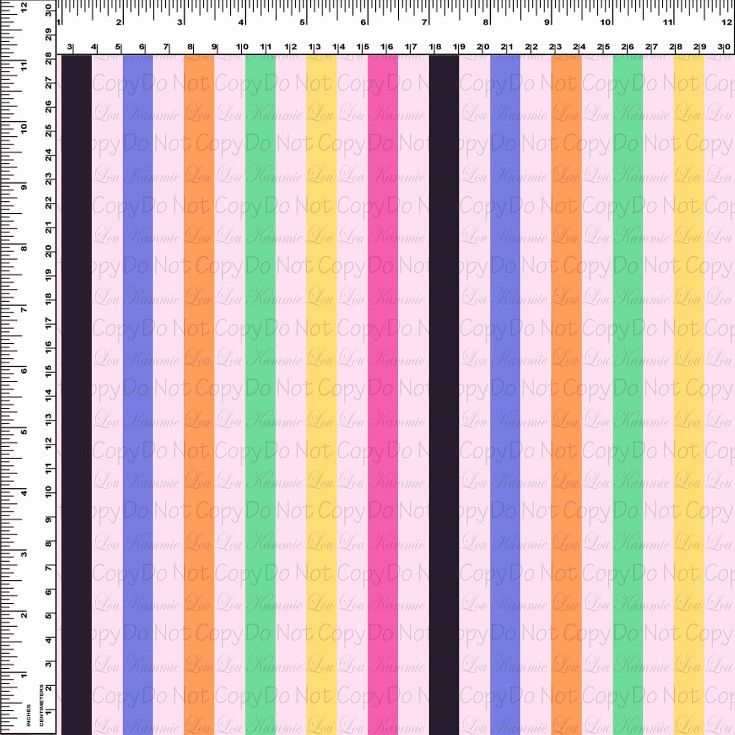 Halloween Cruise - Half Inch Stripes - Pink