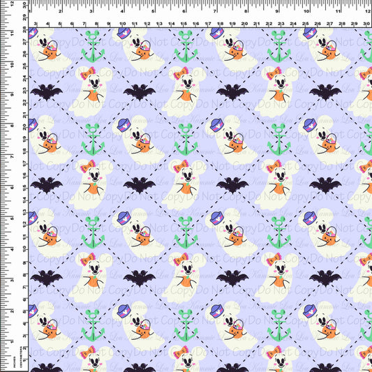 Halloween Cruise - Purple Argyle - Small Scale