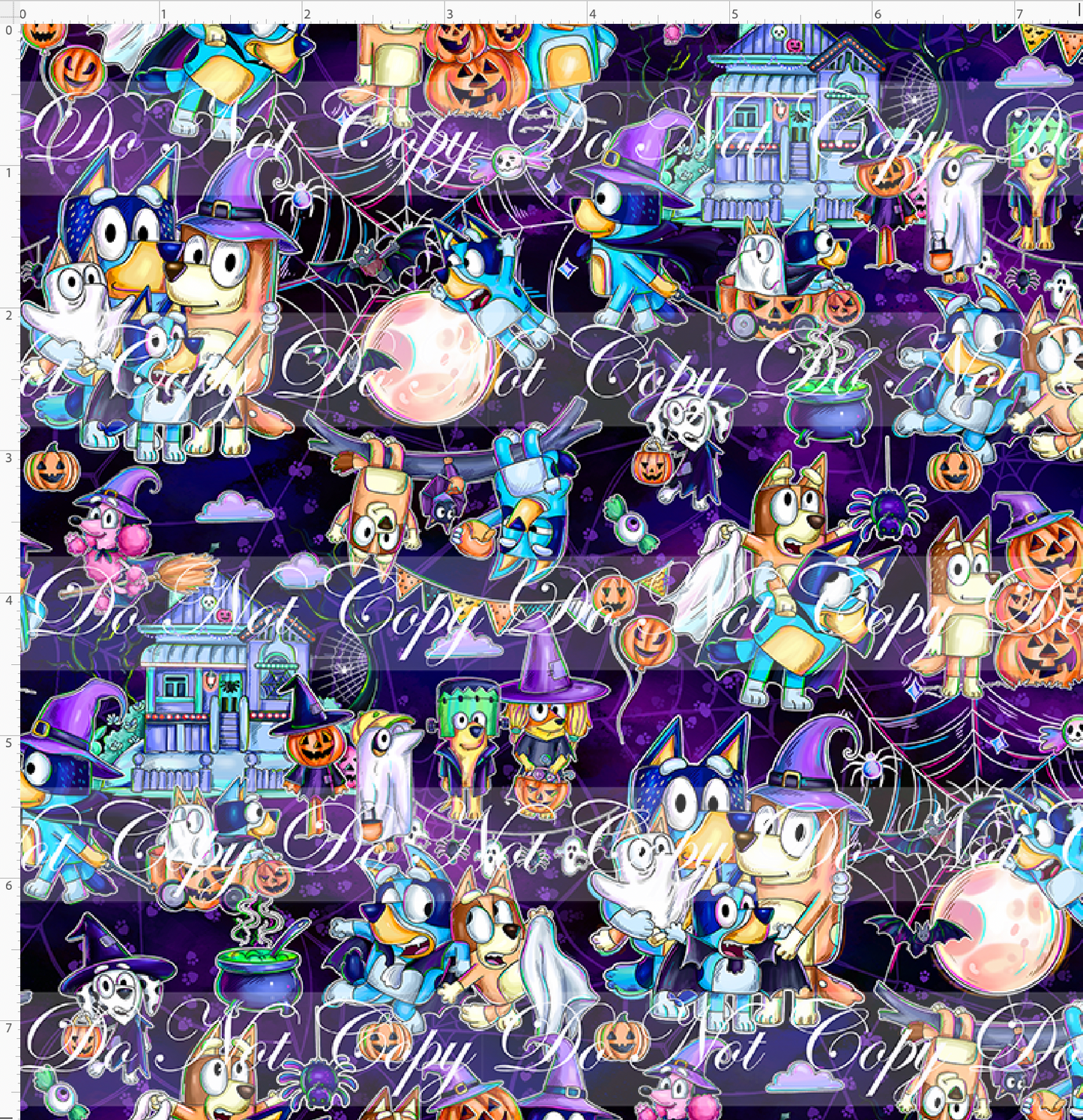 Halloween Heelers-Main-blue purple-Small Scale