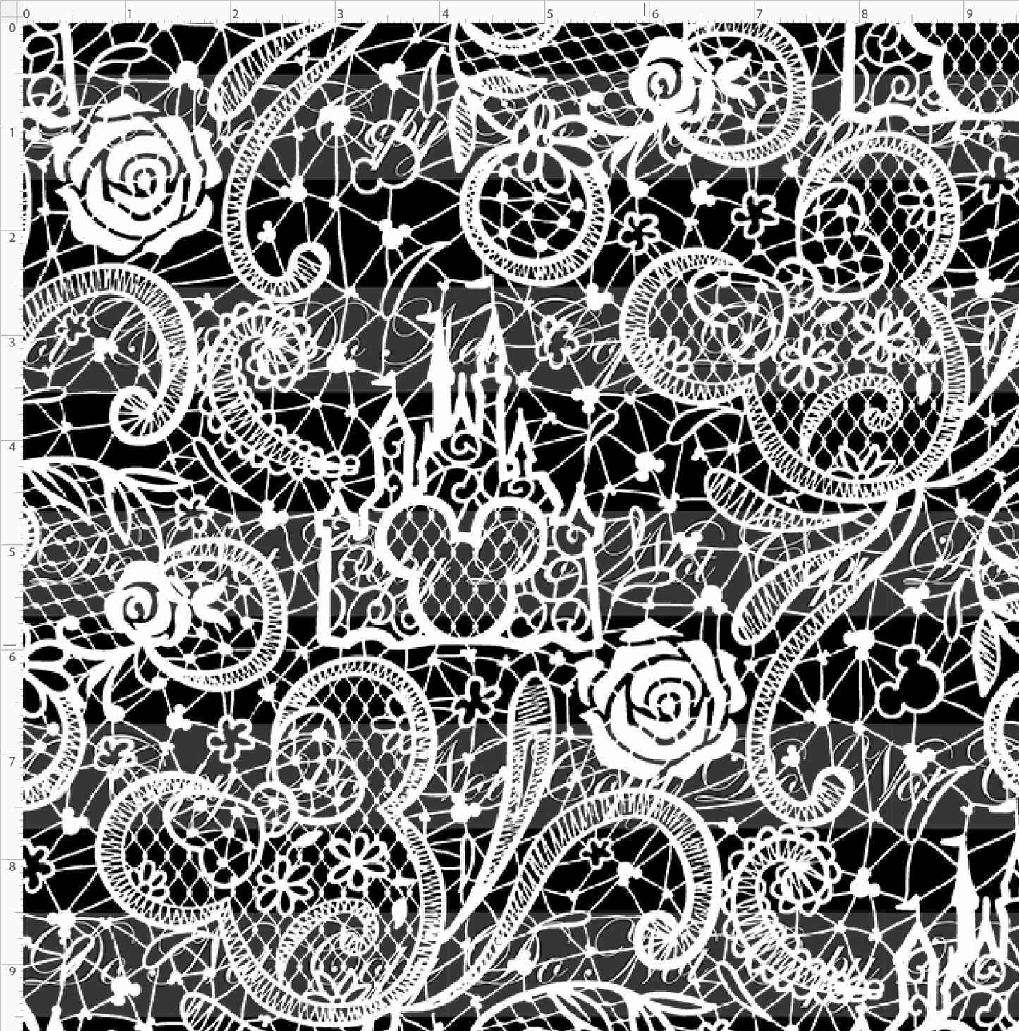 Happily Ever After Wedding-lace-white black-regular scale