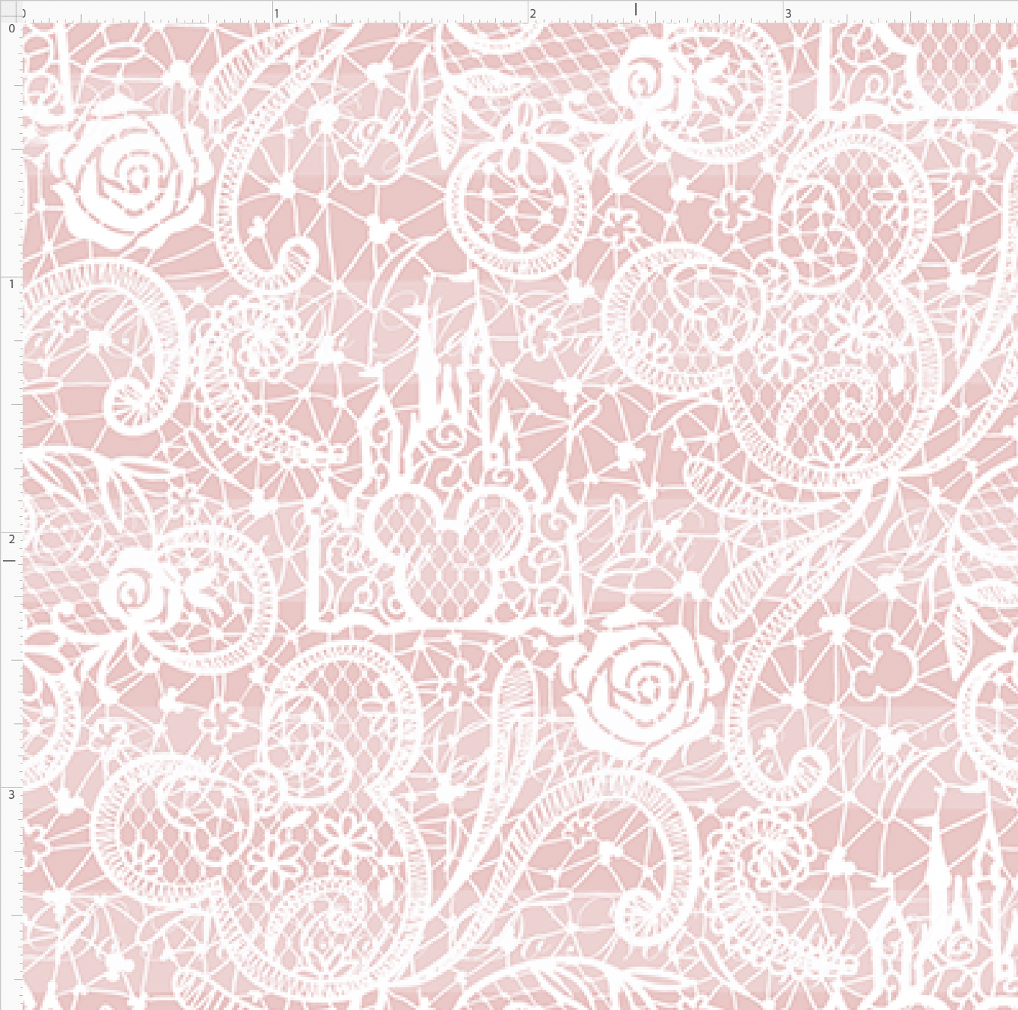 Happily Ever After Wedding-lace-white on pink-mini scale