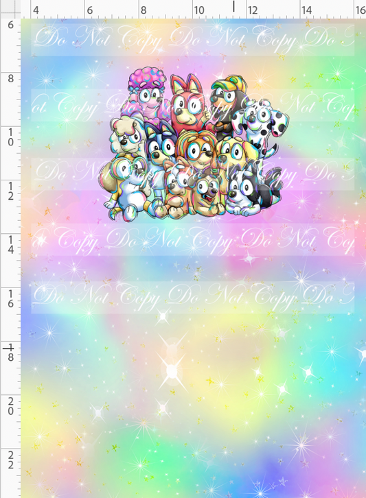 Heeler Hideaway - Panel - Group - Pastel Rainbow - child