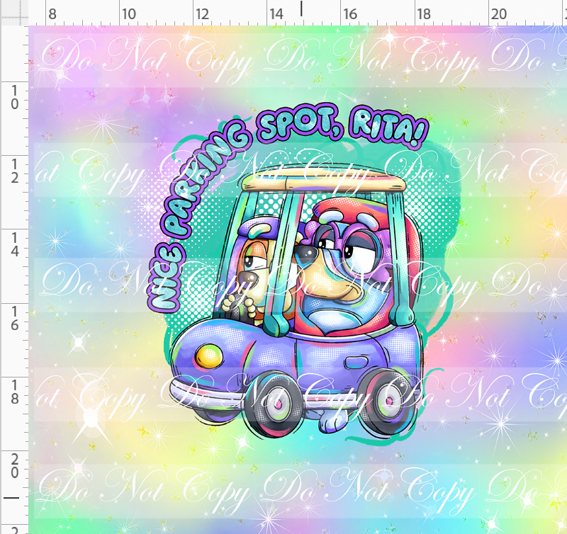 Heeler Hideaway - Panel - Rita - Rainbow - adult