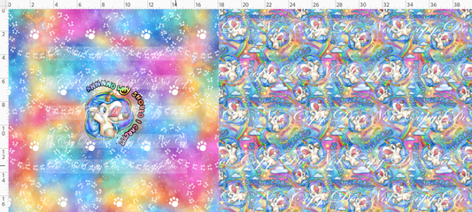 Heeler Hideaway - unicorse - bright rainbow - Bag Maker Roll - small scale 6x6 max image