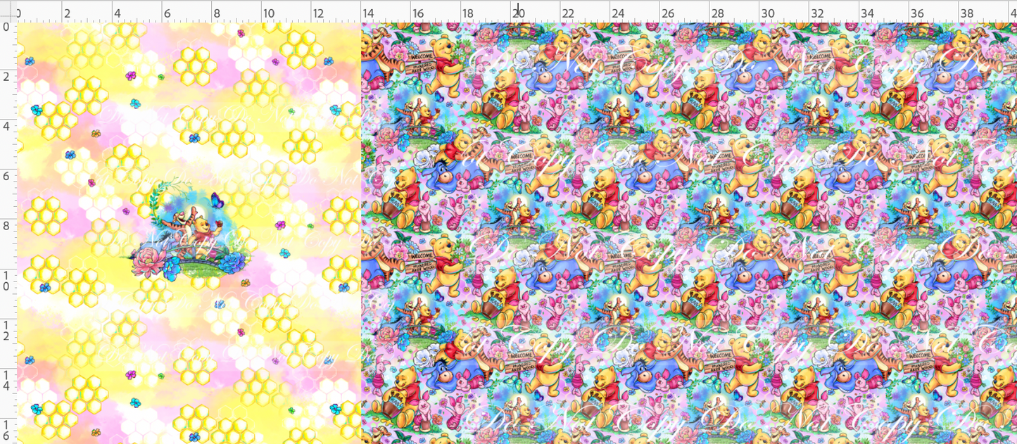 Honeybear & Friends - 18 inch Bag Makers Roll - Main Pattern