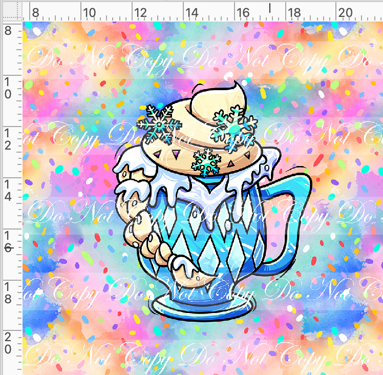 Hot Cocoa - Panel - Colorful - Snow Queen cup - Adult