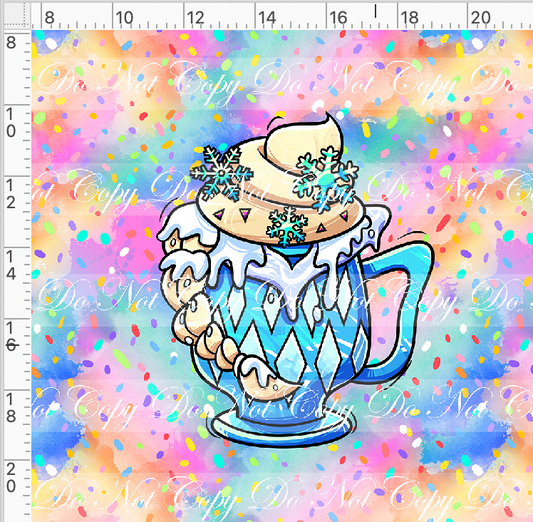 Hot Cocoa - Panel - Colorful - Snow Queen cup - Adult