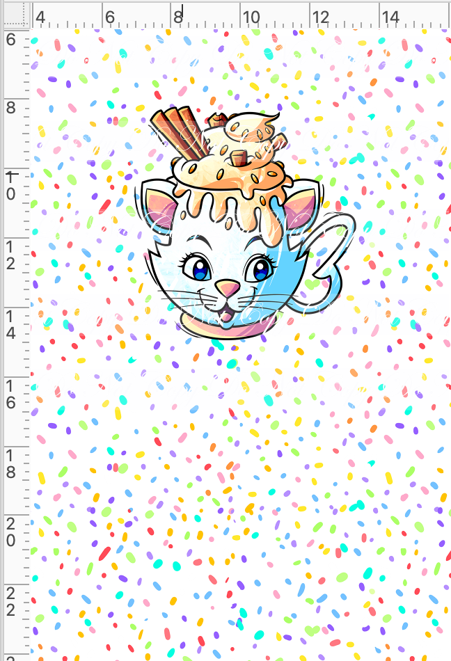 Hot Cocoa - Panel - White - Cat cup - Child