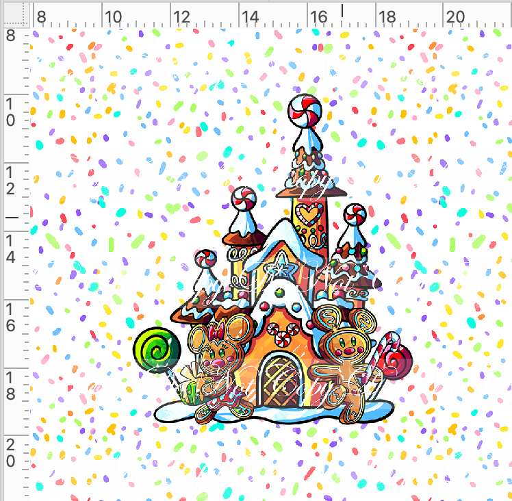 Hot Cocoa - Panel - White - Gingerbread mouse - Adult