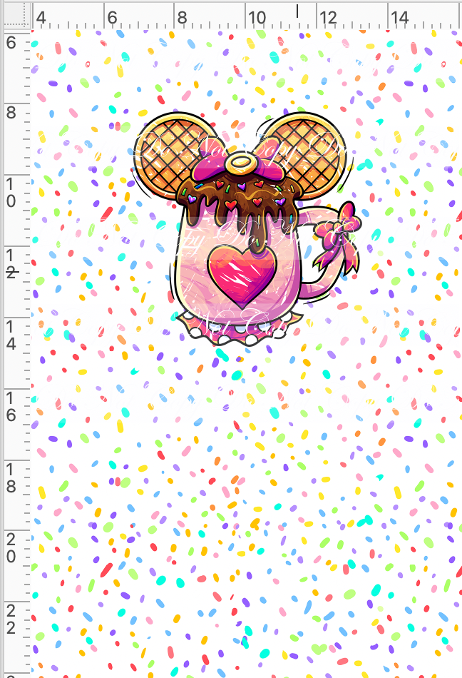 Hot Cocoa - Panel - White - Girl Mouse cup - Child