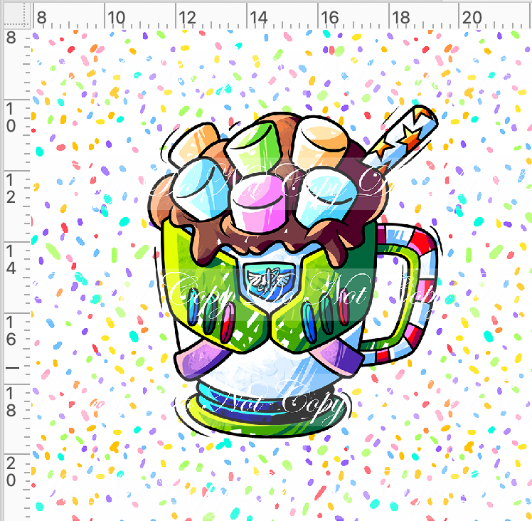 Hot Cocoa - Panel - White - Robot cup - Adult