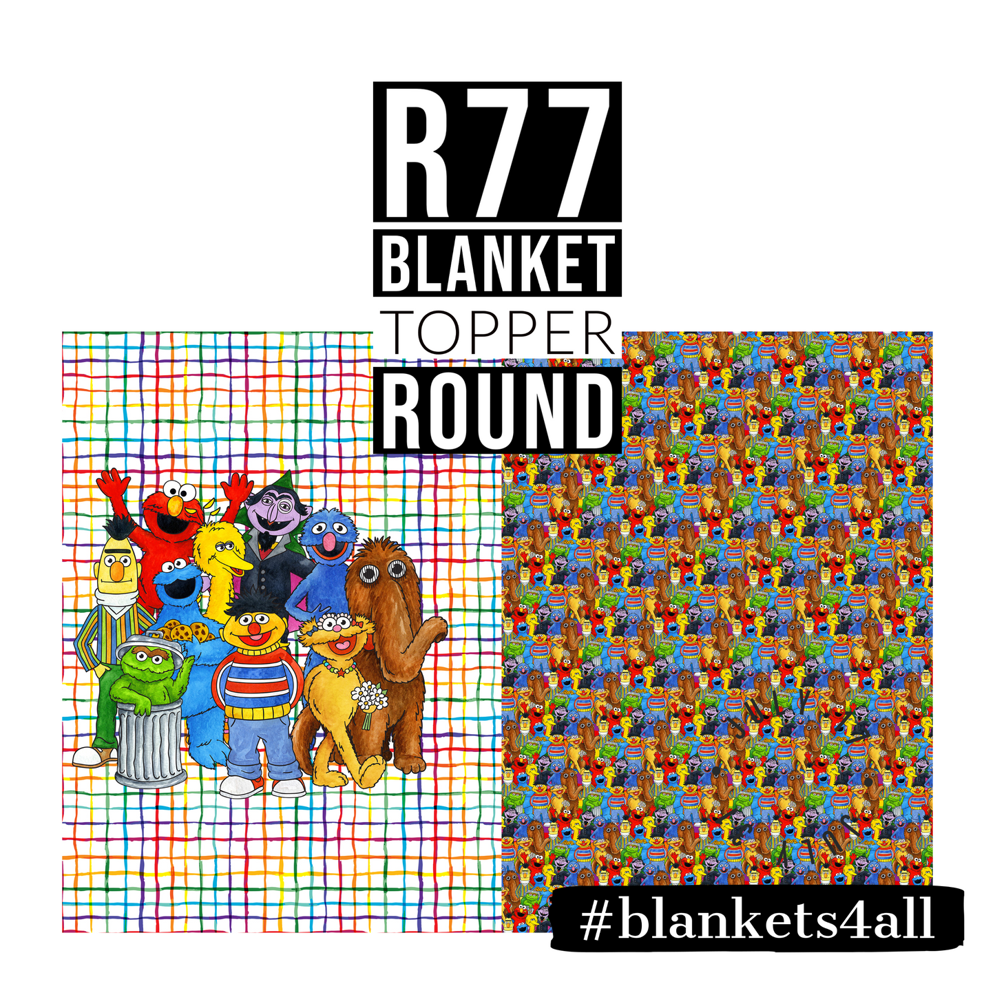 Imagination street - Childrens Blanket Panel 58W x 36H