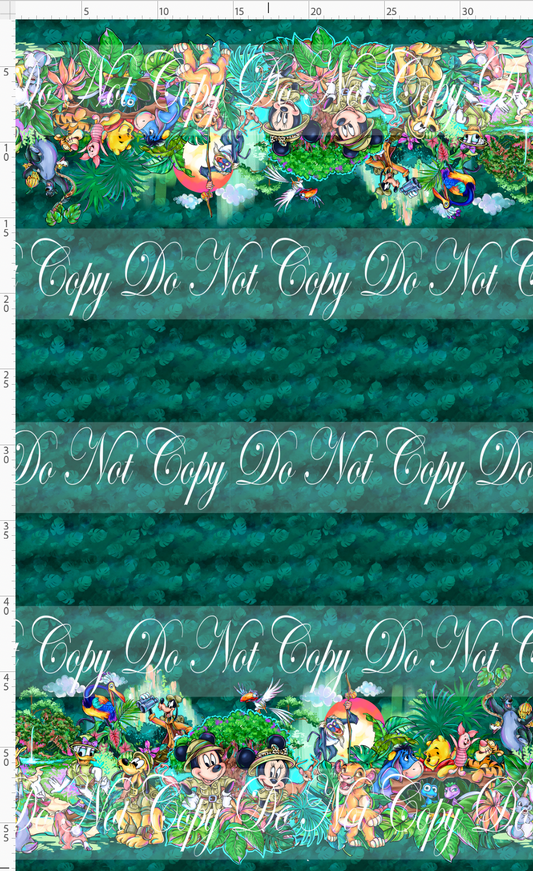 Jungle Journey - Double Border - Green