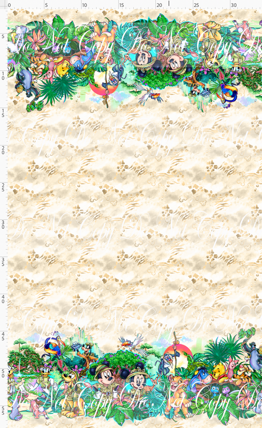 Jungle Journey - Double Border - Tan