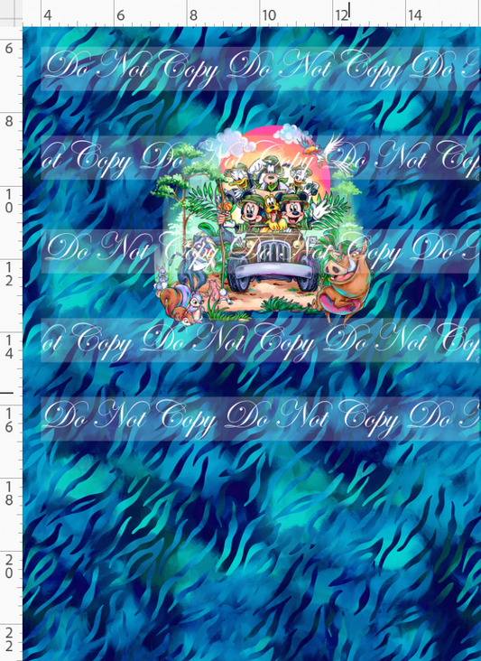 Jungle Journey - Panel - Jeep Ride - CHILD - Dark Blue