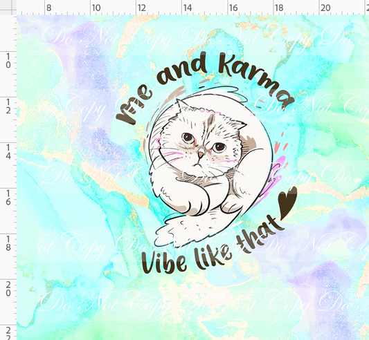 Karma & Chaos-Panel-Karma vibe-green blue-adult