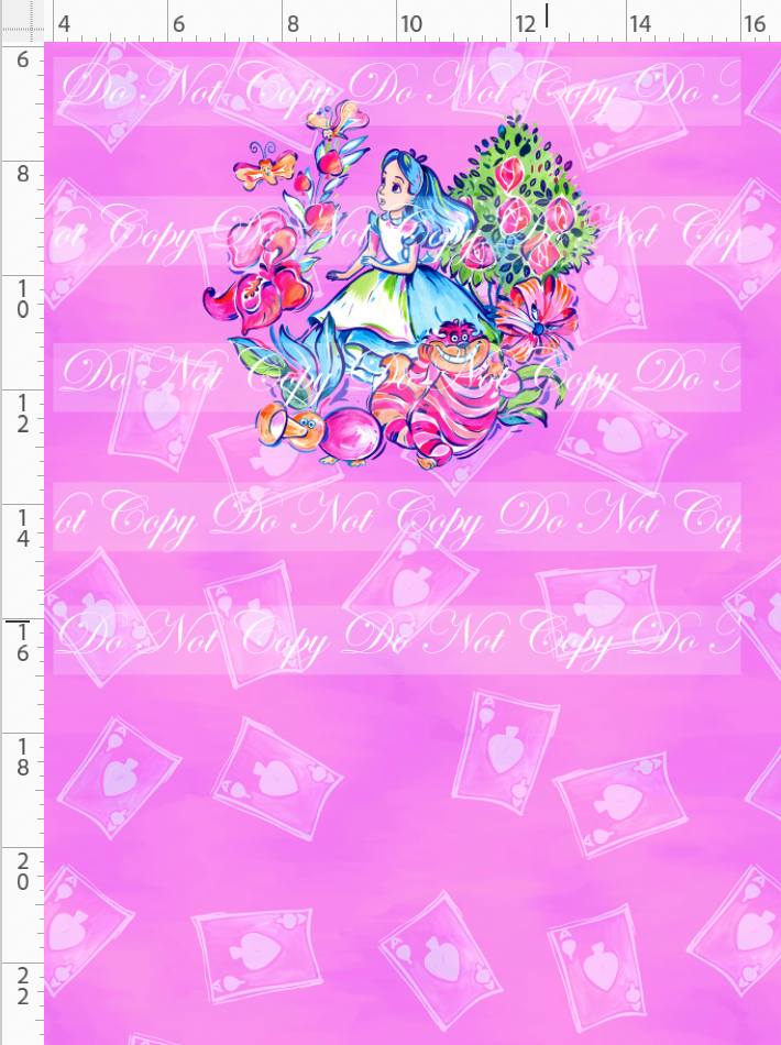 LP Inspired-Wonderland-Panel-cat and girl-pink-child