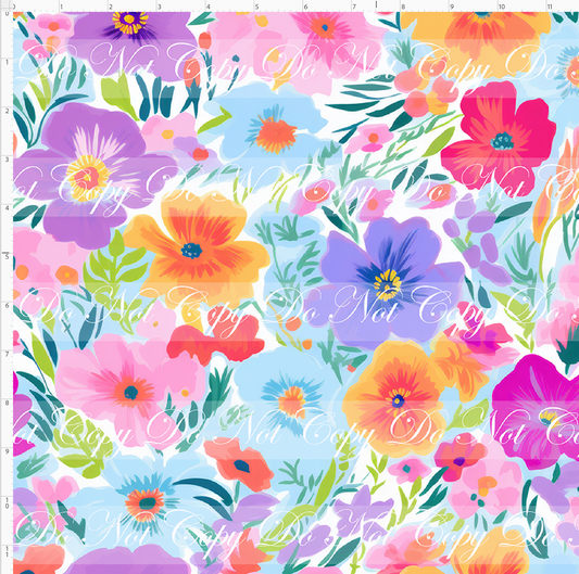 Lilac & Linen - Pansy on White