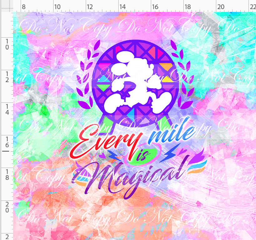 RETAIL LISTING: Magical Miles - panel - peach - every mile is magical - ADULT