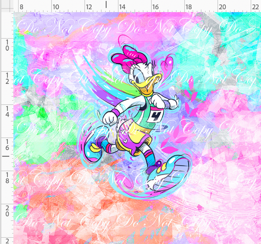 Magical Miles - panel - peach - girl duck - ADULT