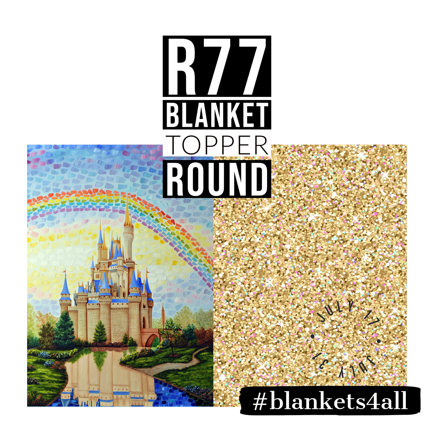 Majestic Castle - Childrens Blanket Panel 58W x 36H