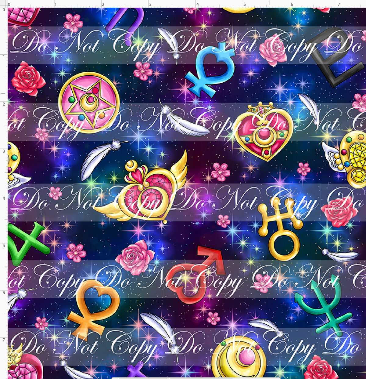 Moon Prism Magic - Symbols - Navy - small Scale