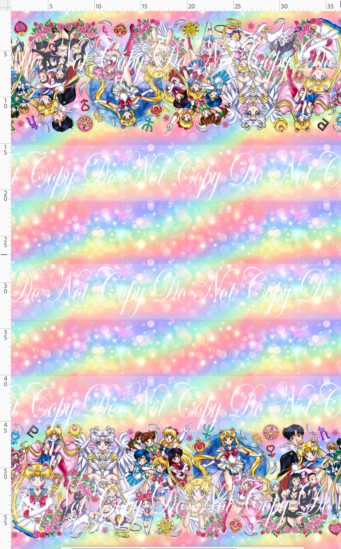 Moon Prism Magic - double border - colorful