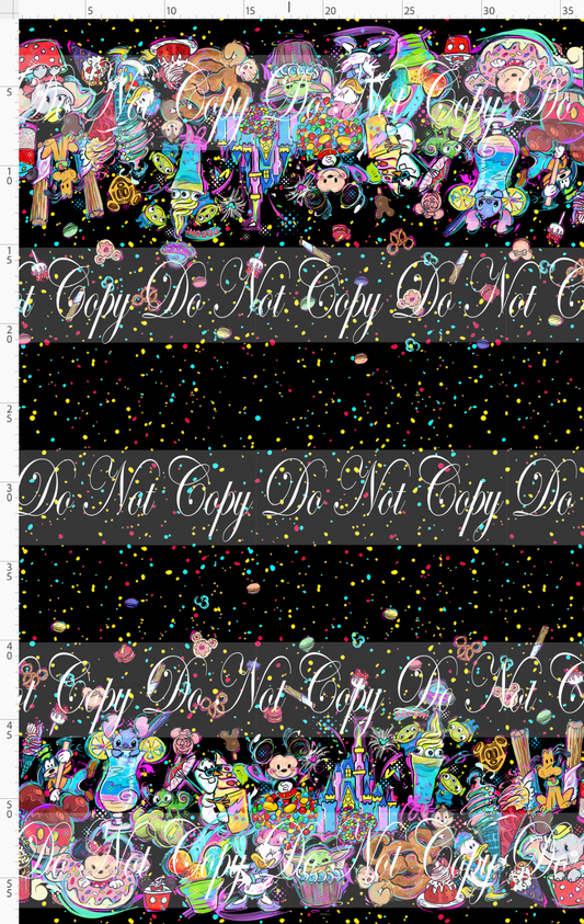Mouse Munchies-double border-black