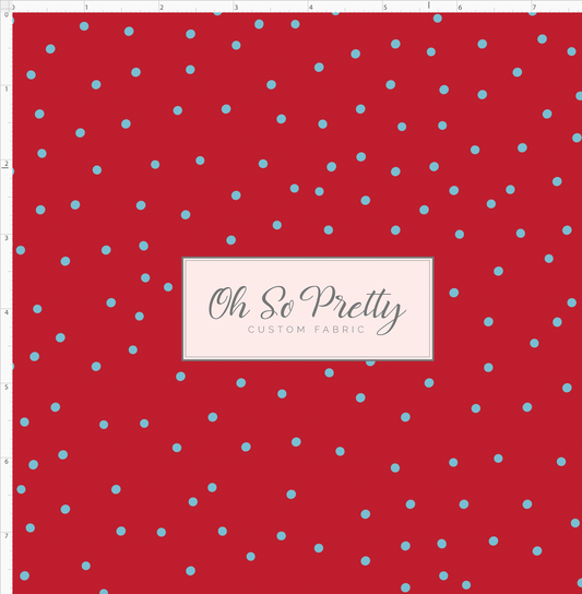 Mouse Pop - Dots - red with blue dots