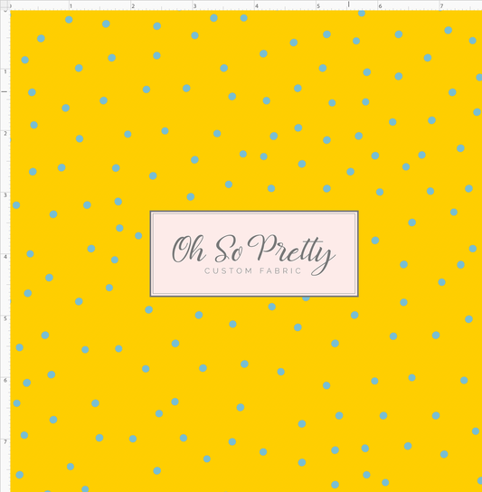 Mouse Pop - Dots - yellow with blue dots