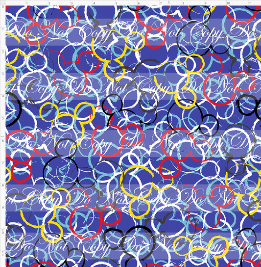 Mouse Pop - Mouse Head Swirls on blue - Regular Scale
